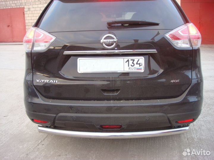 Защита заднего бампера Nissan X-trail 2015 (T32)