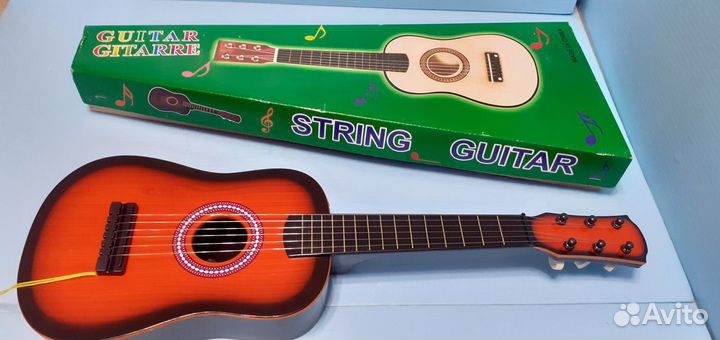 Гитара 6 струнная, миниатюрная для обучения детей