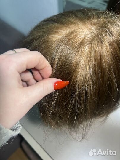 Манекен голова с натуральными волосами