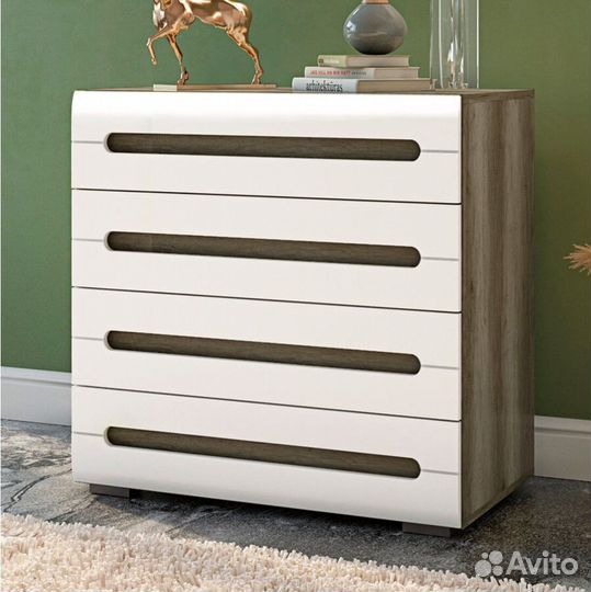 Комод Наоми км-09 белый глянец