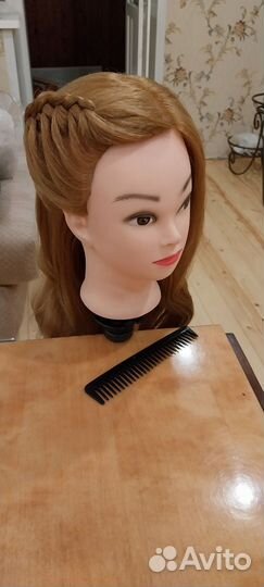 Голова манекен с натуральными волосами