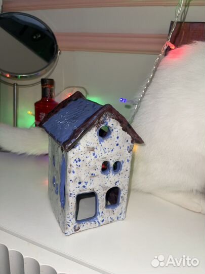 Керамический домик (подсвечник)