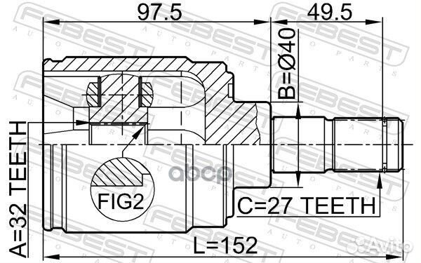 Шрус 0311-crvatrh 0311-crvatrh Febest