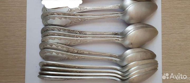 Ложки 18см мельхиор 19 шт. Кольчугин