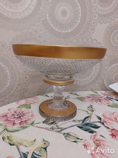 Ваза для фруктов хрусталь