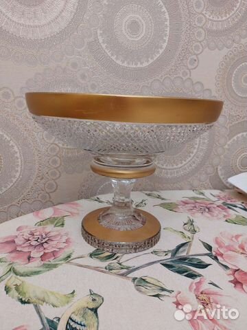 Ваза для фруктов хрусталь