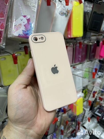 Стеклянный чехлы для iPhone 7/8/Se2020/Se2022