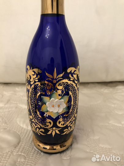 Графин и 4 рюмки Богемия