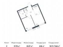 1-к. квартира, 38 м², 21/24 эт.