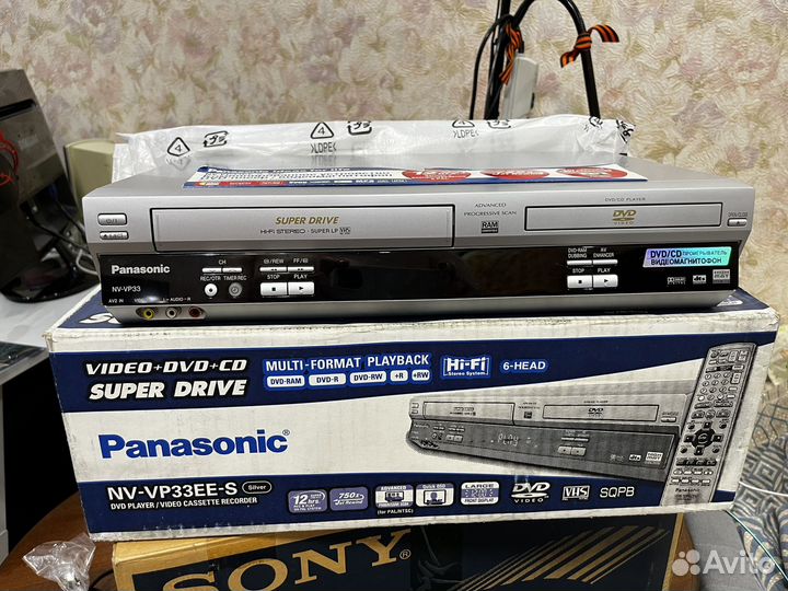 DVD VHS Panasonic NV VP, CD Technics SL PD