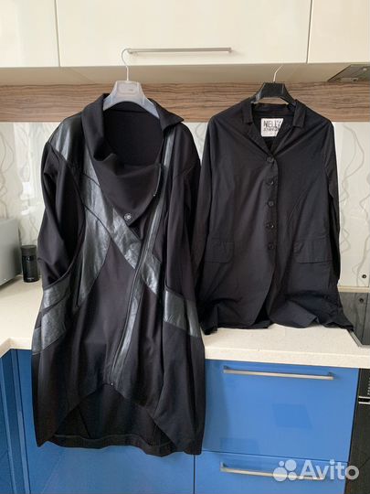 Эксклюзивный плащ с кожей