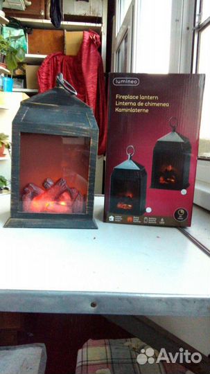 Светильник - фонарь вечерний камин