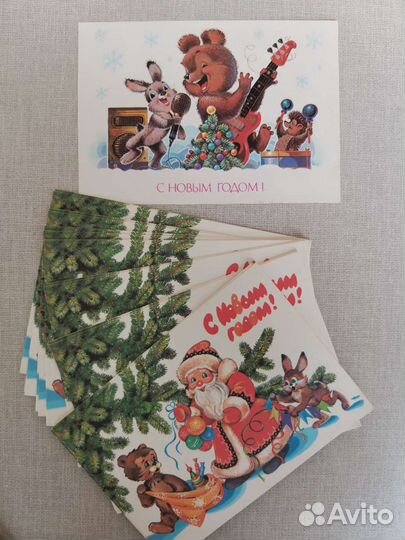 Новогодние открытки СССР