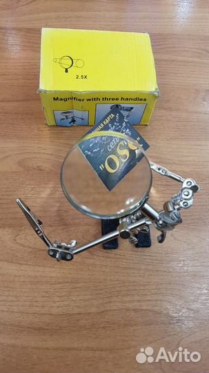 Лупа с зажимами, линза френеля