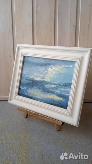 Картина маслом морской пейзаж 20х15