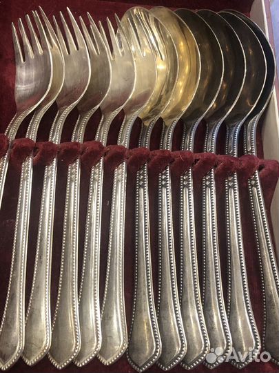 Набор столовых приборов мельхиор
