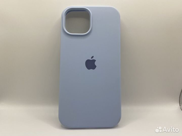 Чехол на iPhone 15 Silicon Case Mist blue