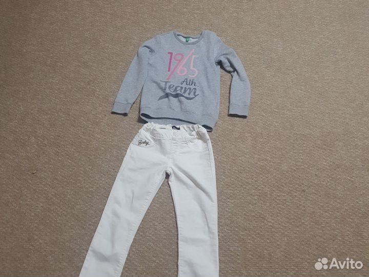 Sisley джинсы 128 и benetton кофта