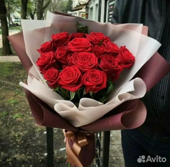 Букет 15 красных роз Цветы Красноярск