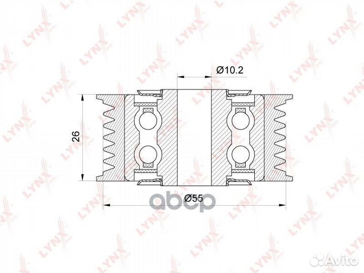 Ролик обводной приводного ремня;MMC 4B10/4B11 A