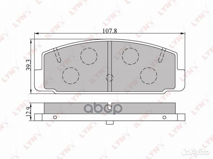 Колодки тормозные дисковые зад BD5104 lynxauto