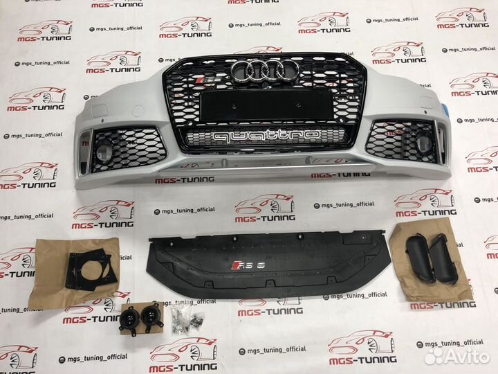 Бампер на Audi A6 в стиле RS6 кузов С7 14-18гг