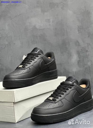 Кроссовки nike air force 1 black (Арт.43713)