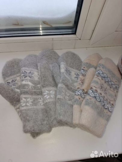 Варежки натуральные из верблюжьей шерсти, новые