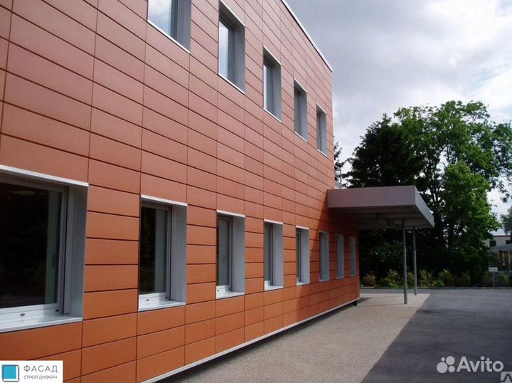 Вентилируемые фасады из композита Остекление