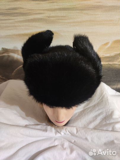 Норковая шапка мужская ушанка новая