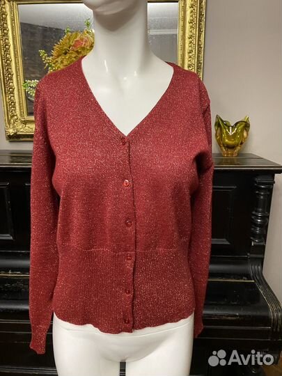 Кардиган s Lalique бордовый с люрексом шикарный