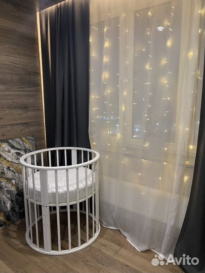 Кроватка трансформер круглая