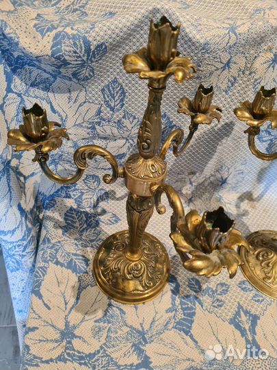Подсвечник СССР бронзовый 4 и 5 свечей