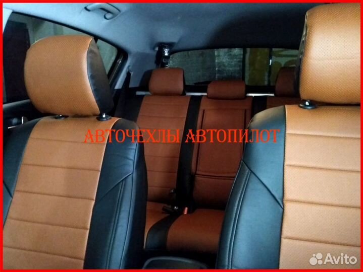 Чехлы Автопилот Kia Sportage 5 из экокожи чёр-кор