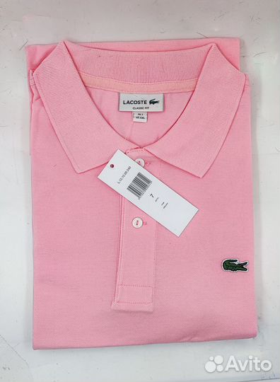 Поло Lacoste classic fit розовое