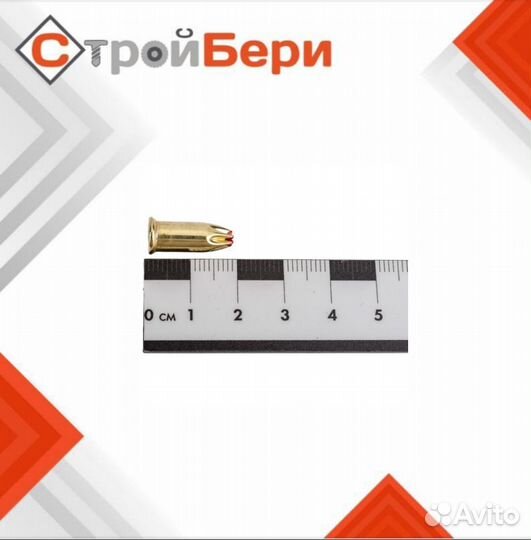 Патрон монтажный Д4 красный 100шт gefest