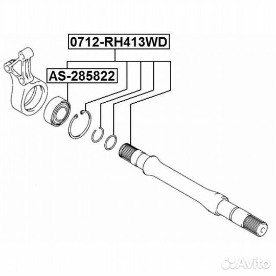 Подшипник приводного вала 28x58x22 suz