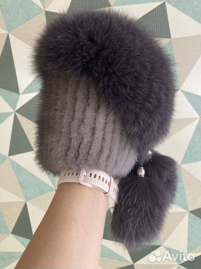 Шапка норковая женская