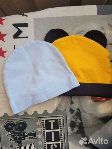 Детские шапочки трикотажные для малыша 3-6 мес