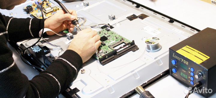 Ремонт телевизоров, мониторов. Гарантия на работы