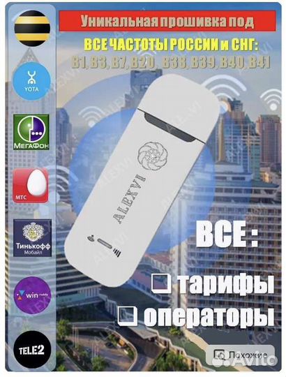 4G WiFi мобильный роутер под все сети и симкарты
