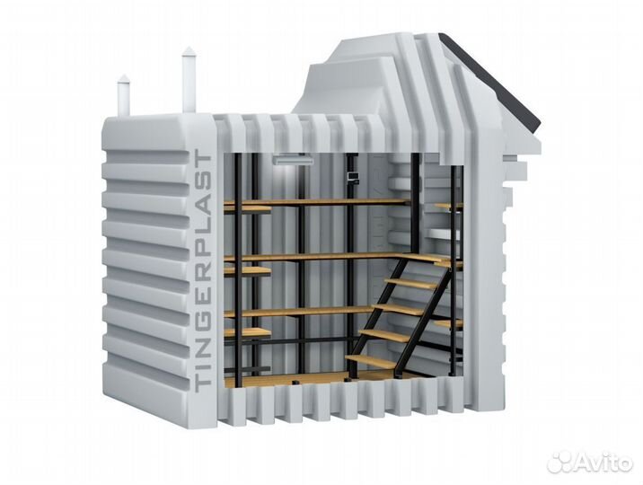 Бесшовный пластиковый погреб Tingard 2500