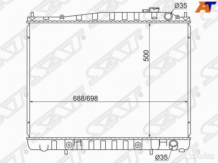 Радиатор nissan terrano/pathfinder/regulus/QX4 3.3