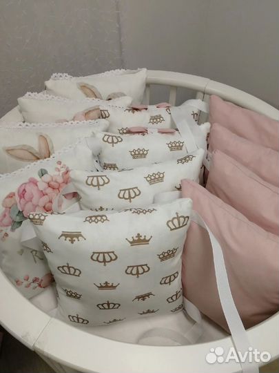 Балдахин, бортики-подушечки, держатель