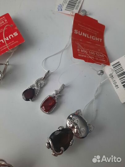 Серебрянные кольца подвесы новые