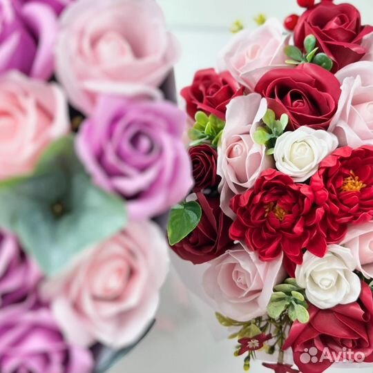 Букет из мыльных роз, мыльные розы