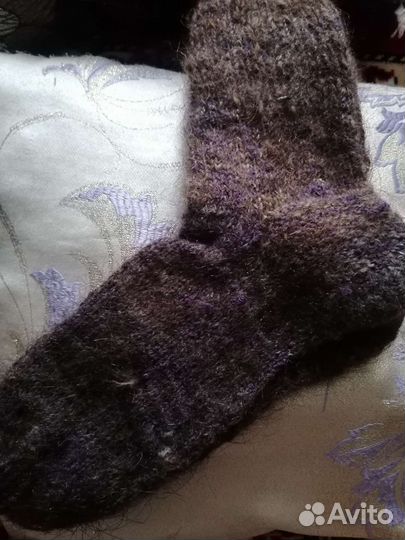 Носки шерстяные вязаные