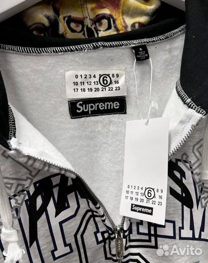 Худи Supreme x Maison Margiela серое