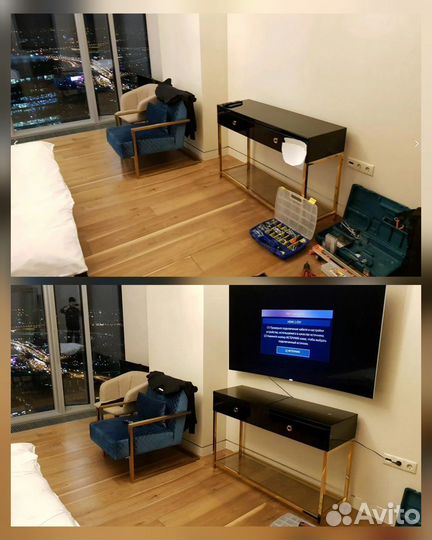 Установка телевизора на стену