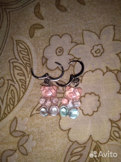 Серьги детские Мишки
